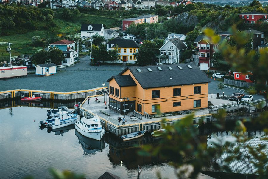 Small harbor town
